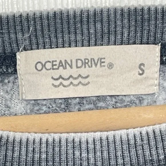 OCEAN DRIVE | Santa Cruz Graphic Sweatshirt with Rainbow Arm Detail | Size S - Picture 5 of 10